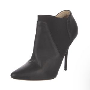 Jimmy  Choo Black Leather Chelsea Ankle Boots Size 38.5